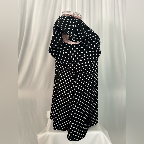 Lane Bryant Black and White Polka Dot Mini Dress for Stylish Occasions (758) - Picture 3 of 14